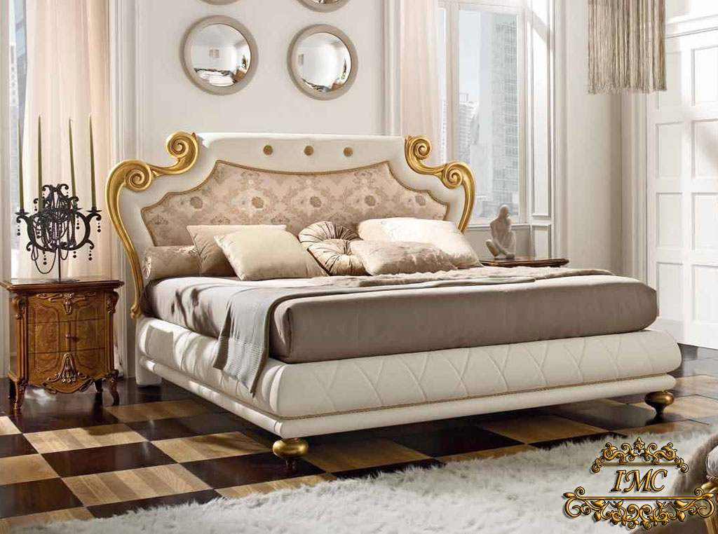 Итальянская кожаная кровать Fenice фабрики Grilli. Изображение 2