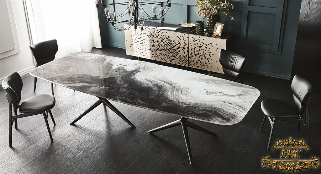 Итальянские столы Atlantis CrystalArt фабрики Cattelan Italia. Изображение 7