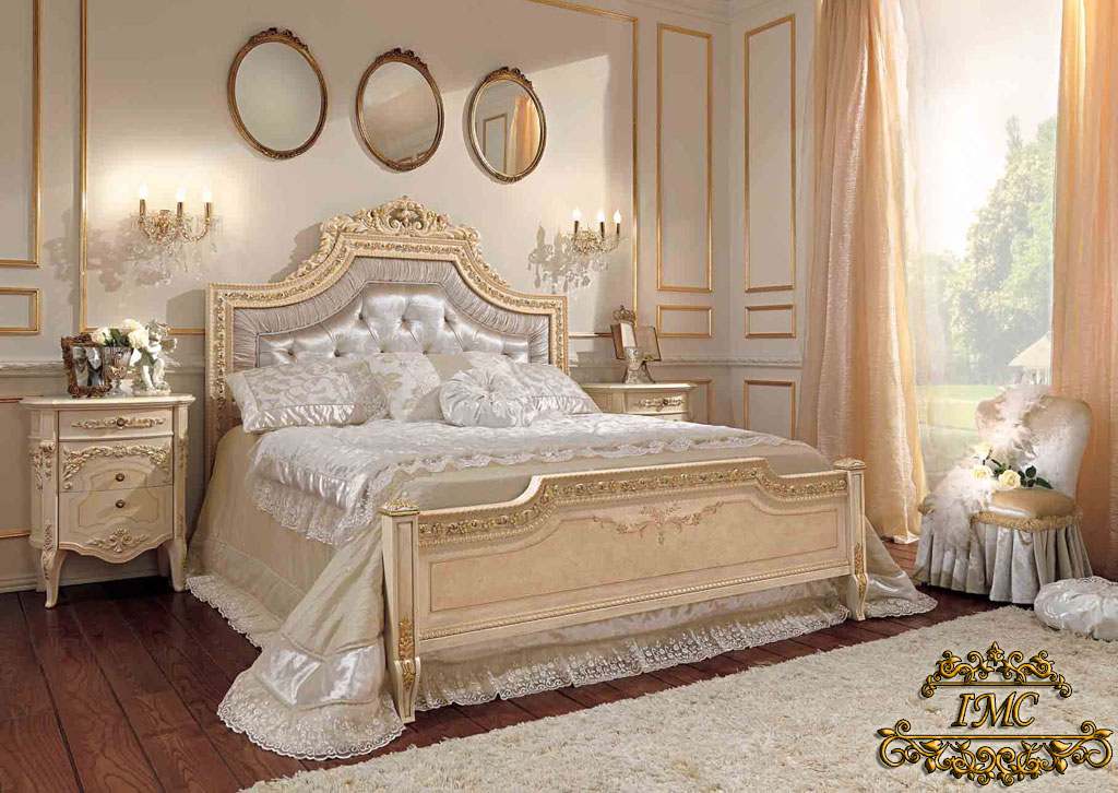 Итальянская кровать Reggenza Luxury Lacca Antica фабрики Barnini Oseo. Изображение 