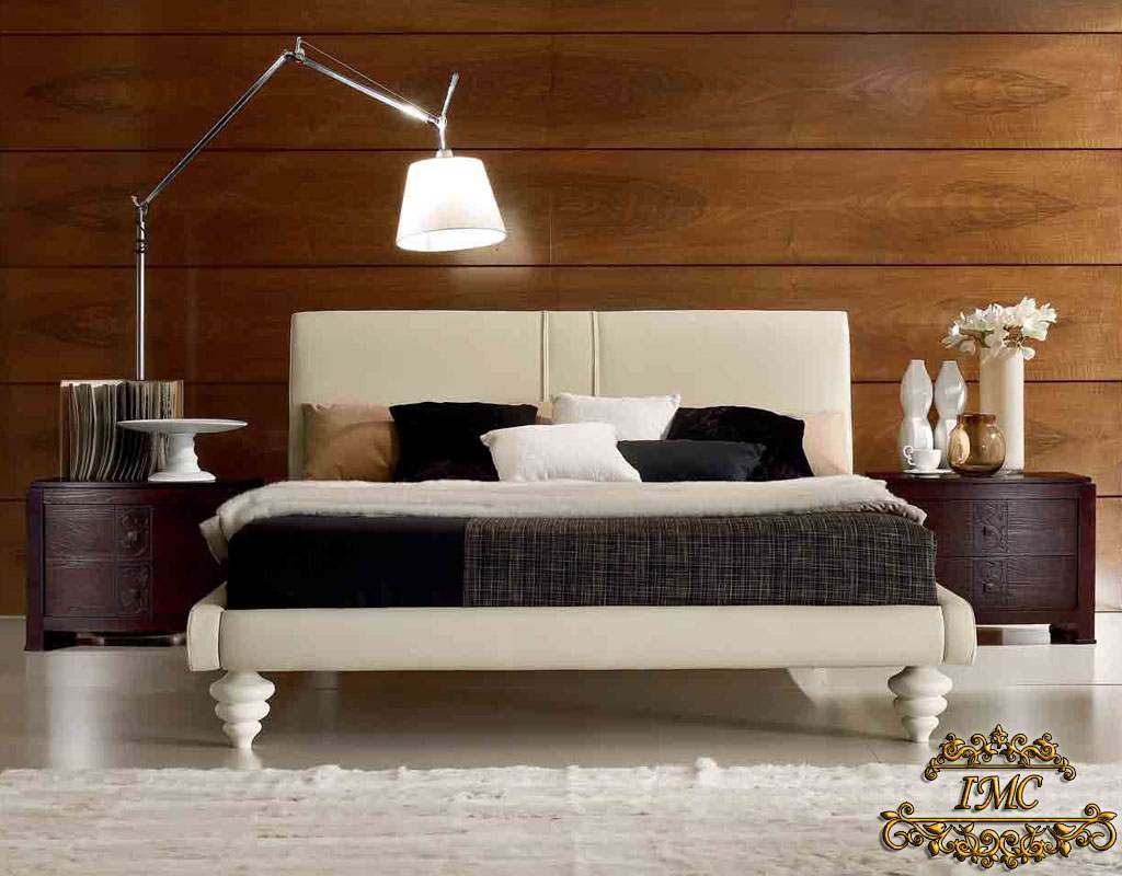 Итальянская кожаная кровать Elegance Laccato фабрики Barnini Oseo. Изображение 2