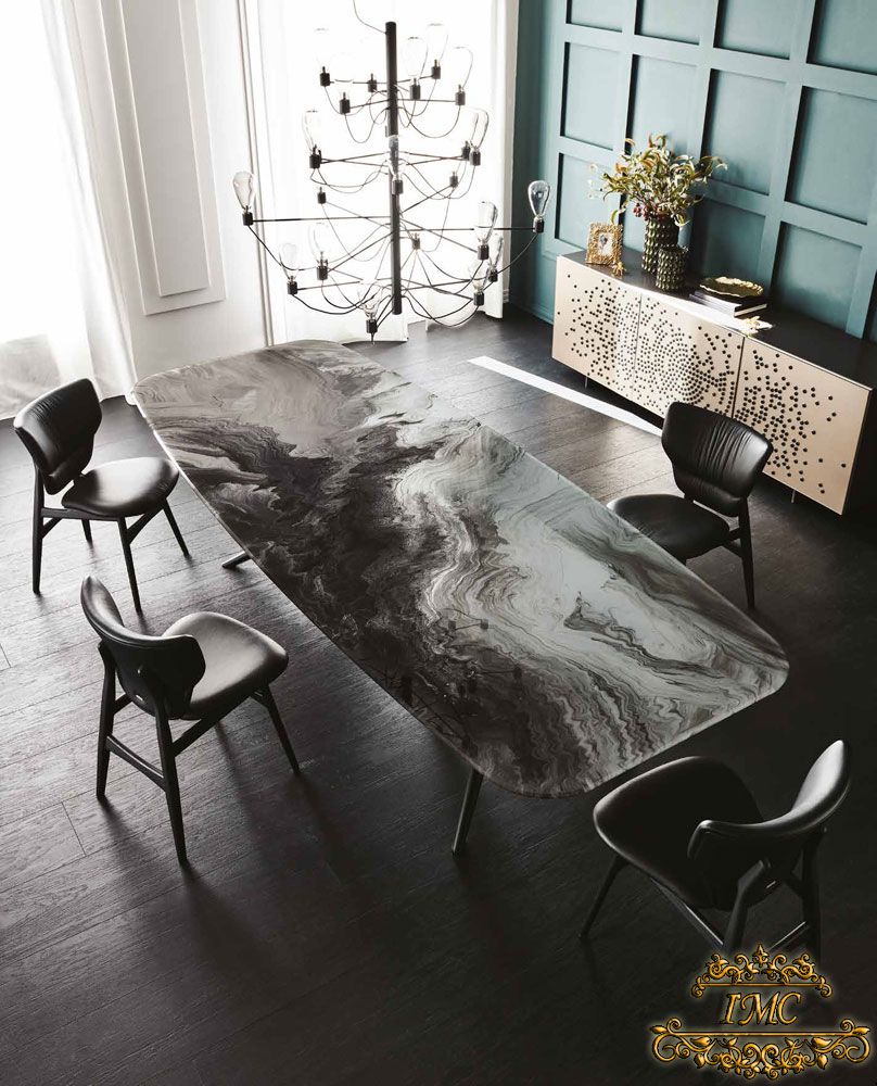 Итальянские столы Atlantis CrystalArt фабрики Cattelan Italia. Изображение 4
